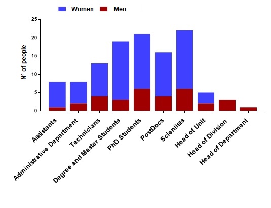 Gender distribution in Biomedical Innovation Unit