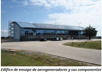 Edifico de ensayo de aerogeneradores y sus componentes