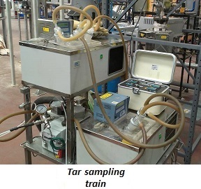 photo of tar sampling train