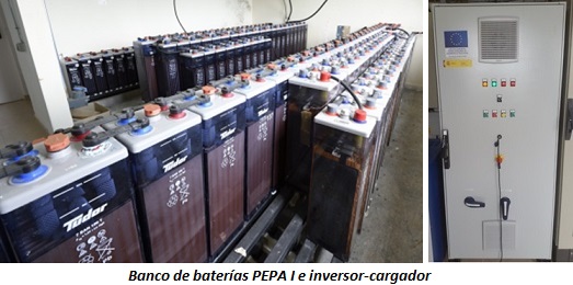 Banco de baterías PEPA I e inversor-cargador Banco de baterías PEPA I e inversor-cargador