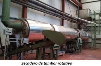 imagen de secadero de tambor rotativo