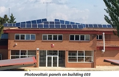 photo of photovoltaic panels on building E03
