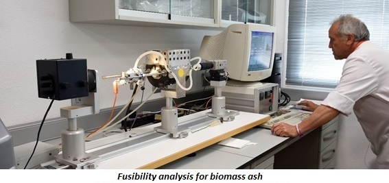 photo of fusibility analysis for biomass ash