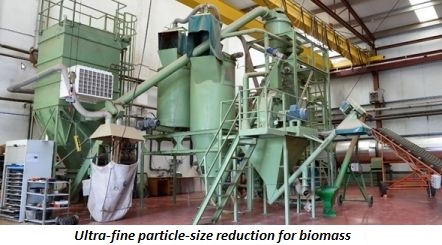 photo of ultra-fine particle-size reduction for biomass