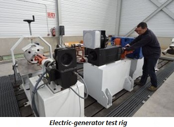photo of electric-generator test rig