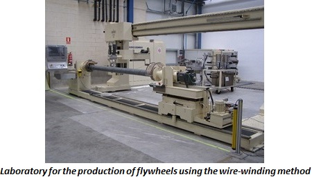 photo of laboratory for the production of flywheels using the wire-winding method