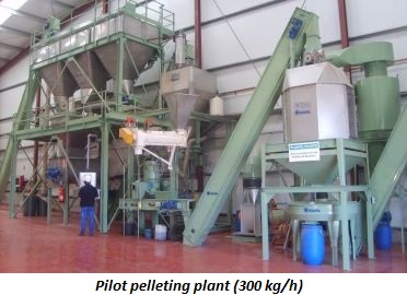 photo of pilot pelleting plant (300 kg/hora)