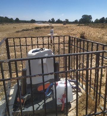 Sensor LIDAR en su emplazamiento en CEDER-CIEMAT