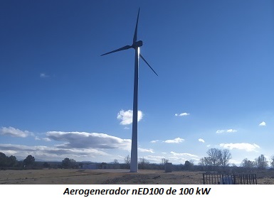 foto de aerogenerador nED100 de 100 kW foto de aerogenerador nED100 de 100 kW