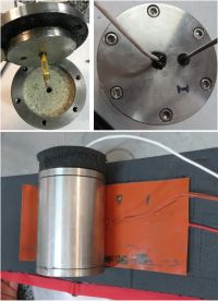 Fig. 1. Setup for the determination of water retention curves at high temperatures